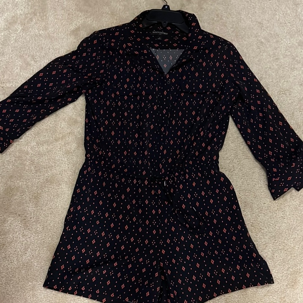 Banana Republic Navy & Pink Jumpsuit